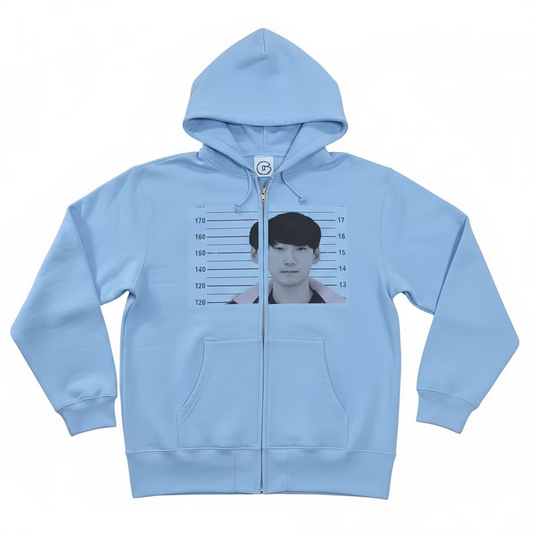 Mugshot Hoodie Baby Blue